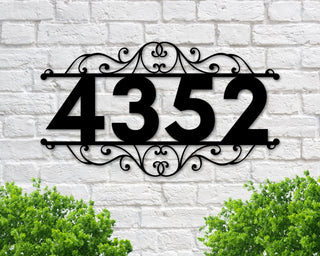 Metal Address Sign For House Address Signs House Number Plaque Custom Metal Address Sign Address Plaque Front Porch Decor Metal Signs Decorations