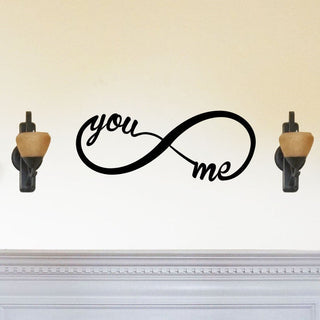 You And Me Forever Infinity Metal Sign Beautiful Solid Steel Decorative Accent Metal Art Wall Sign Wedding Gift Decorations