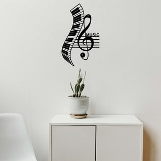 Personalized Piano Keys And Treble Clef Metal Sign, Housewarming Plaque For Piano Player, Metal Laser Cut Metal Signs Custom Gift Ideas