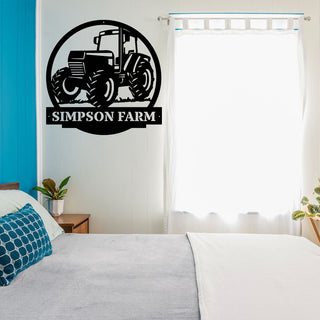 Farm Tractor Monogram, Cut Metal Sign, Metal Wall Art, Metal House Sign Laser Cut Metal Signs Custom Gift Ideas