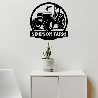 Farm Tractor Monogram, Cut Metal Sign, Metal Wall Art, Metal House Sign Laser Cut Metal Signs Custom Gift Ideas