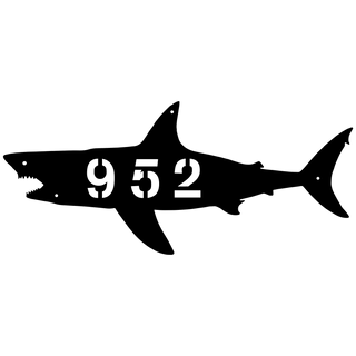 Shark Address Sign Personalized House Number Sign Beach House Address Shore House Customized Home Address Display Laser Cut Metal Signs Custom Gift Ideas