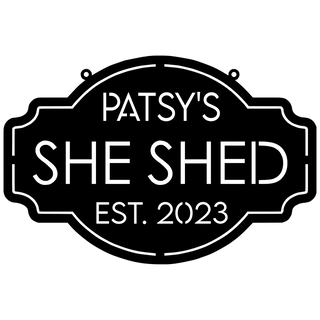 Personalized She Shed Sign, Est Sign, Custom She Shed Gift Idea, She Shed Wall Decor, Gift For Wife, Craft Room Decor Laser Cut Metal Signs Custom Gift Ideas