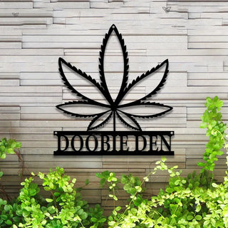 Personalized Weed Metal Wall Art Led Lights, Custom Cannabis Metal Name Sign, Marijuana Metal Sign, Culture Smoking Cigarette Metal Wall Art