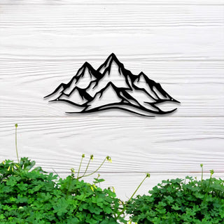 Mountain Metal Wall Art With Led Light, Mountain Scene Metal Led Sign, Mountain Mancave Cabin Metal Wall Led Decor