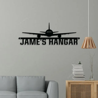 Custom Led Airplane Hangar Sign, Personalized Pilot Name Sign, Aviation Lover, Man Cave Sign, Airplane Sign, Personalized Airplane Sign, Pilot Gift