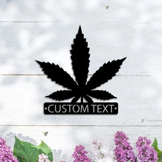 Personalized Weed Metal Wall Art With Lights, Marijuana Sign Decoration, Culture Smoking Cigarette, Custom Cannabis Sign Custom Gift For Him