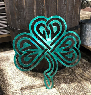 Celtic Shamrock Wreath Front Door Wreath Holiday Wall Decor Outdoor Four Leaf Clover Ireland St. Patrick's Day Decorations