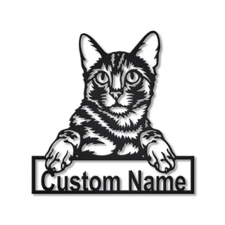 Personalized Bengal Cat Metal Sign Art, Custom Bengal Cat Metal Sign, Father's Day Gift, Pets Gift, Birthday Gift