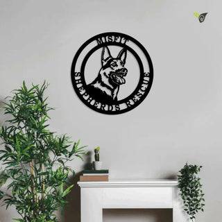 German Shepherd Established Sign, Metal Wall Art With Led Lights, Metal Wall Art, Metal House Sign