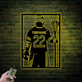 Custom Lacrosse Metal Sign Led Lights, Custom Name Lacrosse Sign, Lacrosse Wall Decor, Lacrosse Jersey Art, Lacrosse Decor, Lacrosse Gifts Player Room